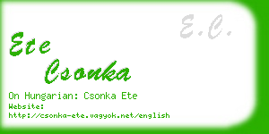 ete csonka business card